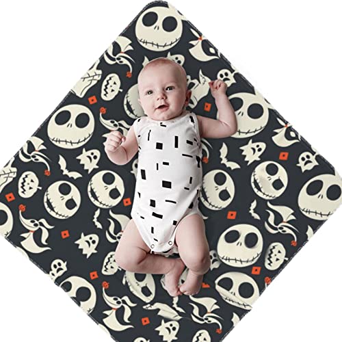 Christmas Skull Newborn Baby Swaddle Blanket Wrap Receiving Swaddling Muslin Blankets Christmas Soft Large Gifts for Boy Girl