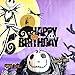 QUTANA Jack and Sally Happy Birthday Cake Topper - Skull Birthday Cake Decors for Jack Skellington - Nightmare Before Christmas Theme Wedding Anniversary Birthday Party Cake Decorations