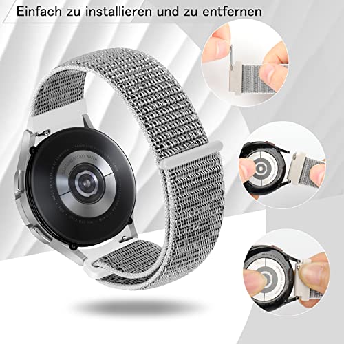 YCHDDER Fabric Nylon Uhrenarmbänder,16mm 18mm 19mm 20mm 22mm 24mm Schnellverschluss Armband Verstellbare Aatmungsaktive Gewebte Sportbänder Ersatzarmband für Herren Damen – Bild 5