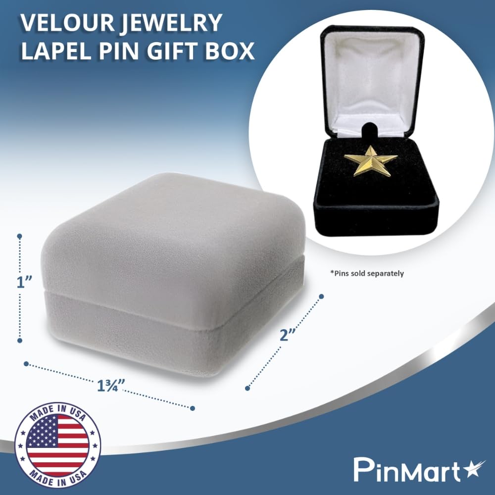 Pinmart Velours-Schmuck-Anstecknadel-Geschenkbox