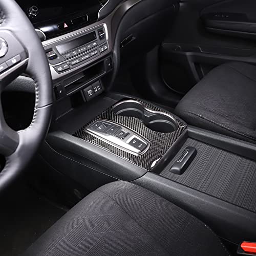 Hirufait Console Gear Shift Panel Cover Frame Trim For Honda Pilot 2016-2022/ Ridgeline 2020-2023/ Passport 2019-2023, Carbon Fiber Automotive Center Consoles Cover Protector Sticker Accessories #TOP5