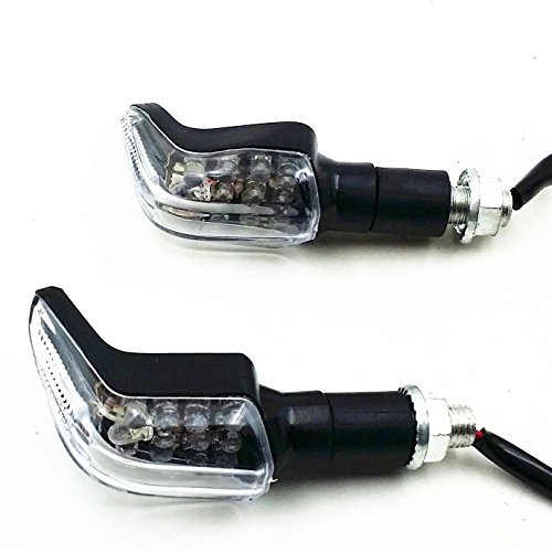Black LED Dual Sport Turn Signal Light Off road Street Fighter Standard MX Bike Custom