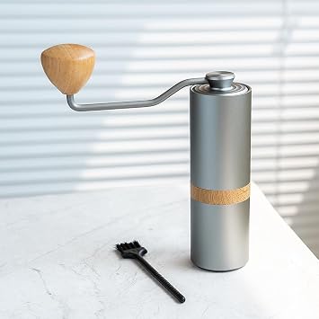 i Cafilas Manual Coffee Grinder Adjustable Setting,Portable Manual Grinder Conical Ceramic Burr Stainless Steel,Capacity 30g