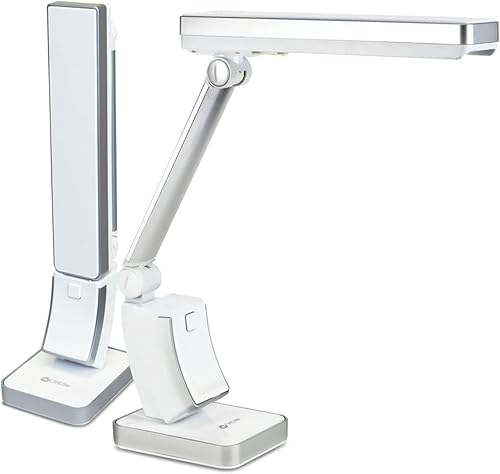 OttLite Lámpara de escritorio delgada de 13W - Hogar, oficina, dormitorio o lectura (blanco)