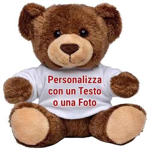 Peluche Personalizzato con Foto e Testo, Orsetto di Peluche con