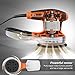 TACKLIFE 5-Inch Random Orbit Sander, 6 Variable Speed 13000RPM Electric Sander, 10 Pcs Sandpapers, 3 Polishing Kit, Efficient Dust Collection System for Sanding, Finishing, Polishing Wood-PRS02A