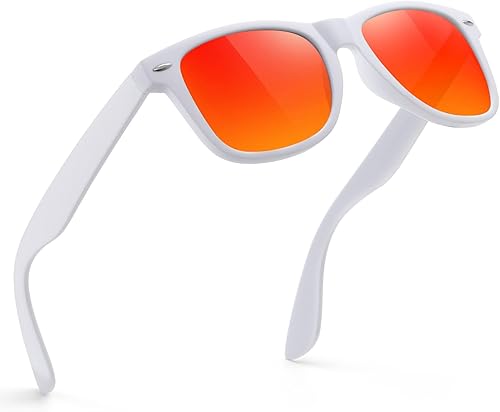 Miniatura 50 de FEIDUSUN Lentes de sol polarizados para hombre y mujer, lentes de sol retro negros para conducir, pescar, protección UV A01-negro mate/negro