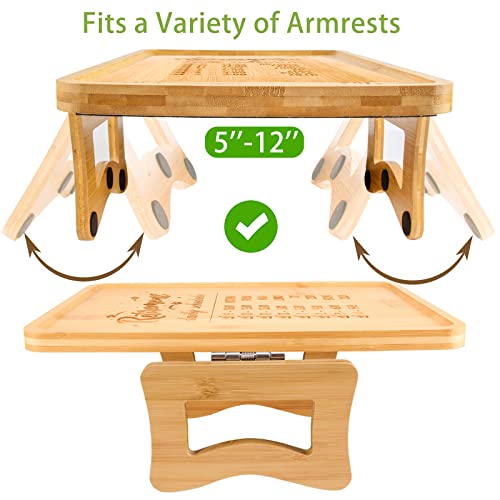 Mamagiftree Happy Retirement Gifts For Women Men, Best Funny Retirement Gifts For Women, Men, Coworker, Nurse, Teacher, Bamboo Sofa Tables, Couch Table Tray, Sofa Arm Tray #TOP4