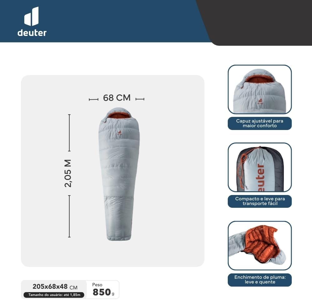 deuter Astro Pro 400 Down Sleeping Bag, Camping Gear