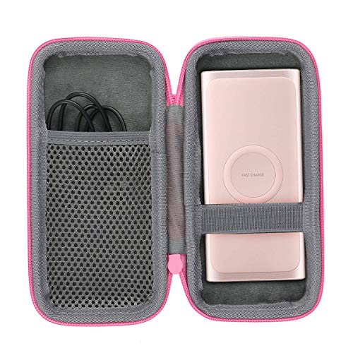 co2crea Hard Travel Case Replacement for Samsung 2-in-1 Portable Fast Charge Wireless Charger Battery Pack 10,000 mAh (Pink Case)