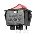 uxcell Red Illuminated Light On/Off DPST Boat Rocker Switch 22A/250V 20A/125V AC 5pcs