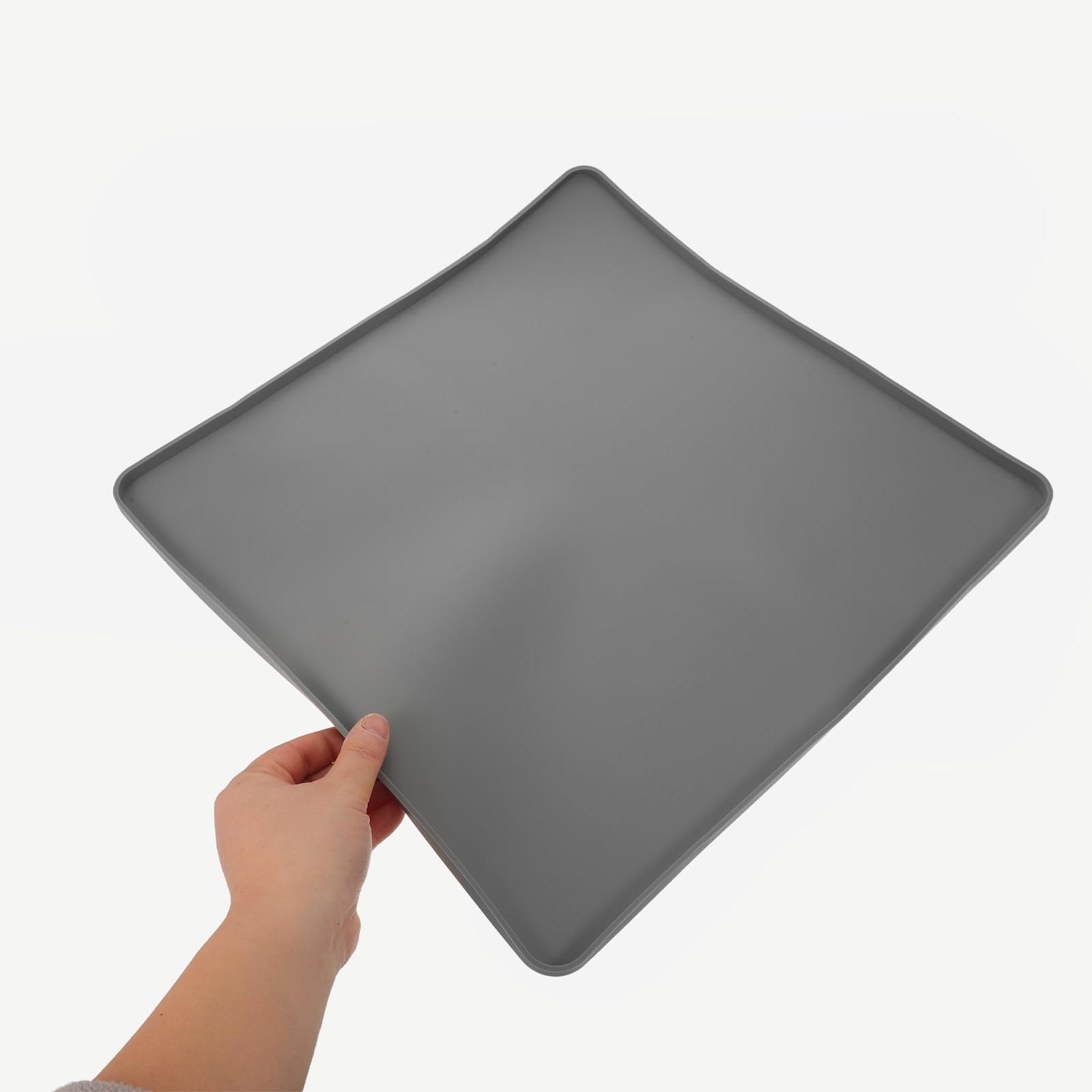 Vassoio Raccogli Gocce per Deumidificatore in Silicone 40x40 Cm con Bordo Rialzato Antiscivolo, Tappetino Raccogligocce per Umidificatori, Protezione Pavimenti e Superfici per