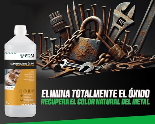 EQM - ECO-804 - Eliminador de Óxido Profesional - 1L - Remueve el óxido Completamente - Recupera el Color Original del Metal - Efecto inmediato - Imagen 3
