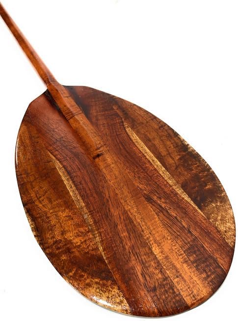 Tikimaster Premium Burl Curls Hawaiian Koa Paddle 60 in - Made in Hawaii | #koa3507