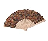 HengYuhating Kork-Handfächer im Bohemian-Stil, 4 Stile erhältlich, Handfächer für Damen, faltbar, spanische Fiesta, Hochzeitsgeschenke, kühlendes Reisezubehör für Frauen, Strandfestival, farbiges