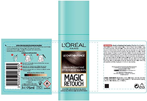 'Oréal Paris Spray Instantané Correcteur de Racines & Cheveux Blancs Magic Retouch Châtain 75 ml Lot de 5 - vue 2