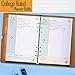 Rancco Cornell-Note Taking-System A6 Planner Refill Paper, 90 Page Colorful 5R Cornell Notes 6-Ring Binder Loose-leaf Inserts w/Zipper Pouch, Binder Divider, Ruler, Index Tab, College Ruled, 6.9x3.7
