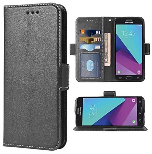 Phone Case for Samsung Galaxy J7 Prime 2017 J 7 Skypro Sky Pro J7V V S727VL Folio Flip Wallet Case,PU Leather Credit Card Holder Slots Full Body Protection Kickstand Phone Cover for 7J Perx J7prime