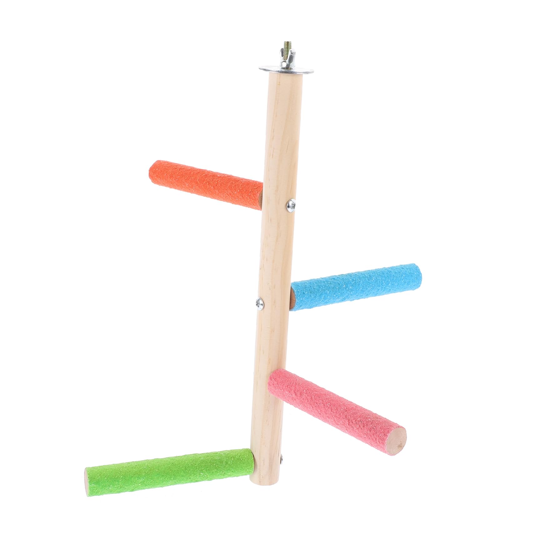 Levemolo Natural Wood Bird Perch for Parrots and Cockatiels Sturdy Standing Perch for Bird Cages Easy Installation Foot Exercise for Parakeets and Macaws