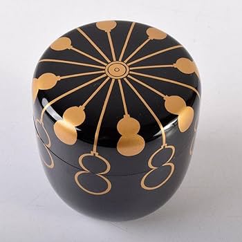 Amazon.co.jp: 茶道具 山中塗 多田桂寛作 金瓢蒔絵 中棗 共布共