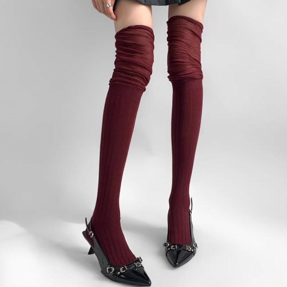 Lolita - Calcetines térmicos para mujer, estilo coreano, estilo universitario, informal, para otoño e invierno