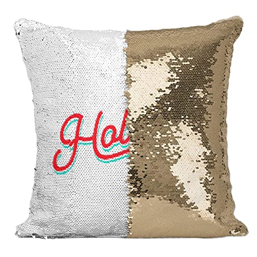 Coussin Sequin Doré Réversible pour Raviver un Salon Terne - 2