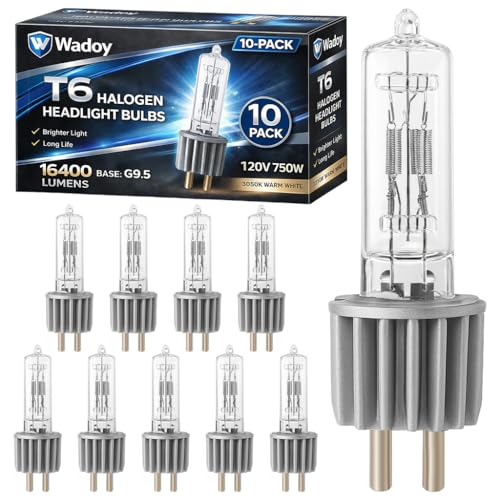 Image of Wadoy HPL 750 120V /X Lamp Bulb 10 Pack, 54611 Halogen Lamp for Stage /Studio /TV /Display /Optic with Medium Bi Pin