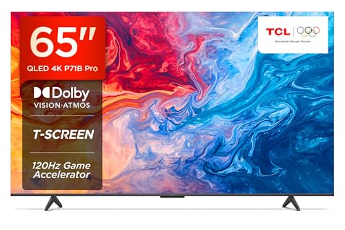 Image of TCL 165 cm (65 inches) 4K Ultra HD Smart QLED Google TV 65P71B Pro (Black)