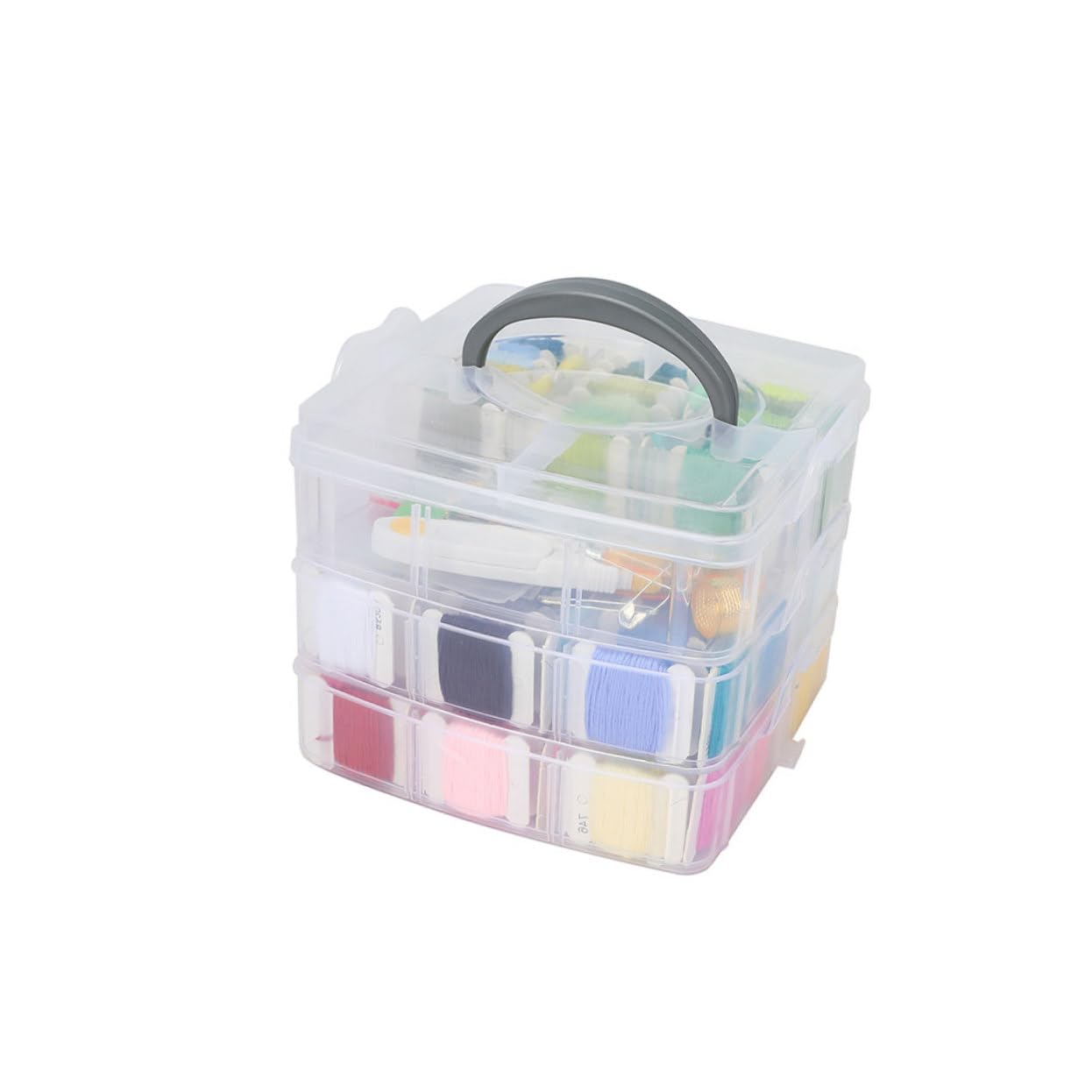 PERSELOSO Hilos de Bordar para Punto de Cruz DIY de Kit de Hilos de Bordar Tablero de Herramientas de Costura para Mujeres y Niñas con Caja de Almacenamiento