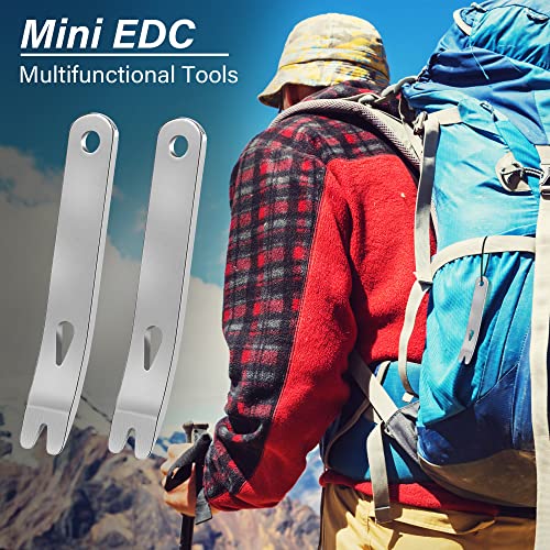 Ronrons 5 Pack Mini Stainless Steel Pocket Pry Bar Crowbar Multifunction Edc Tool Survival Opener #TOP1