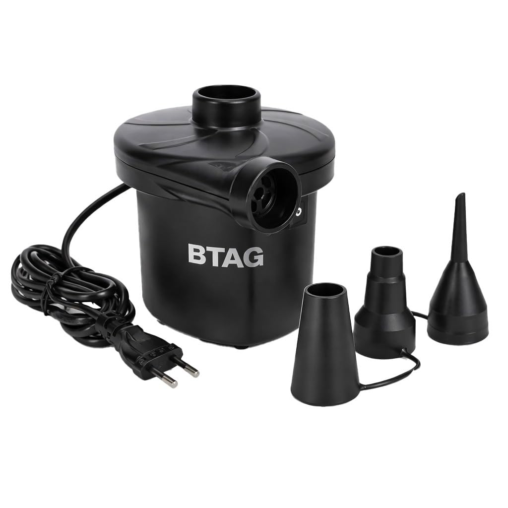 Btag Portable Electric Air Pump | Fast & Efficient Inflator for Car Tires, Bikes, Balls & Inflatable Products