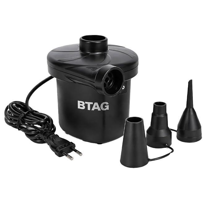 Btag Portable Electric Air Pump | Fast & Efficient Inflator for Car Tires, Bikes, Balls & Inflatable Products