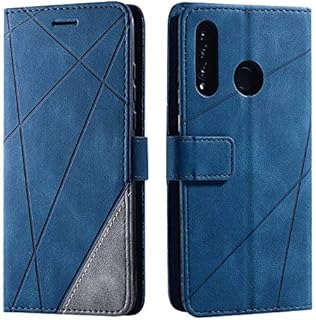 Huawei P30 Lite Case, SONWO Premium Leather Flip Wallet Case Magnetic Closure Card Slots Kickstand Phone Case for Huawei P30 Lite, Blue