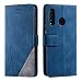 Produktbild SONWO Hülle für Huawei P30 Lite, Premium Leder PU Handyhülle Flip Case Wallet Silikon Bumper Schutzhülle Klapphülle für Huawei P30 Lite, Blau