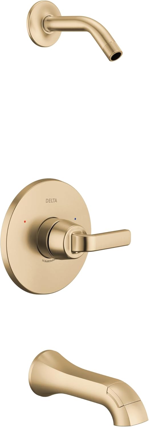 Delta Lineax 14 Series Bathtub and Shower Faucet Set, Brushed Nickel Shower Head and Handle Set, Valve Trim Kit, Stainless T14462-SSLHD (Valve and Head Not Included)