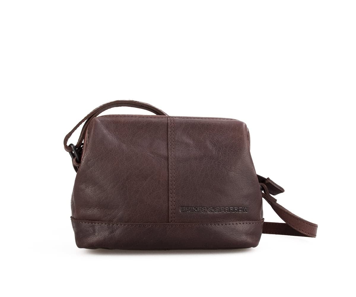 Spikes & Sparrow Leather Crossover Lasso, dark brown, 17x10x15, Retro