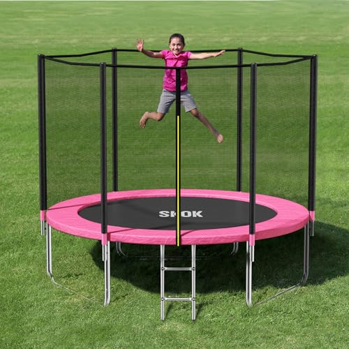 Image of SKOK Trampoline for Kids,400LBS Outdoor Trampoline with Net-ASTM Approved Trampoline for Children and Adults
