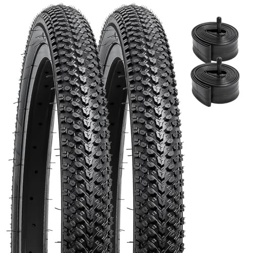 YunSCM 2本セット,18 1.95 タイヤ,18x1.95 53-355 自転車タイヤ + チューブ 米式バルブ32mm,適用 18インチ 1.95 クロスバイク、マウンテンバイク,Y-86
