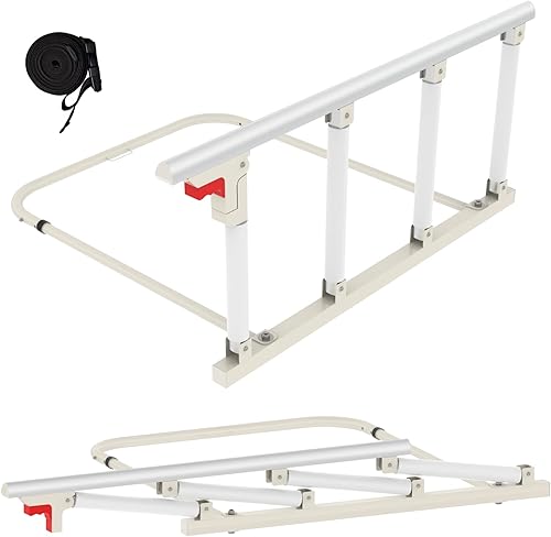 Rieles de cama para adultos mayores, mango plegable para asistencia de noche, valla de cama plegable que evita caídas para King, Queen, matrimonial,
