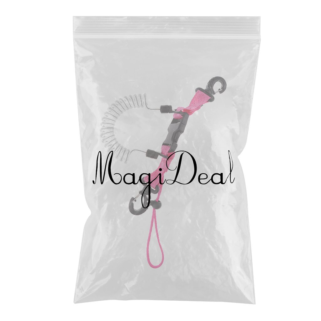 MagiDeal Erwachsene Spiralkabel Spring Coil, mit Karabiner Tauchen Sport Zubehör