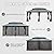 Domi Hardtop Gazebo 12x18FT, Aluminum Metal Gazebo with Galvanized Steel Double Roof Canopy, Curtain and Netting, Permanent Gazebo Pavilion for Patio, Backyard, Deck and Lawn, Grey