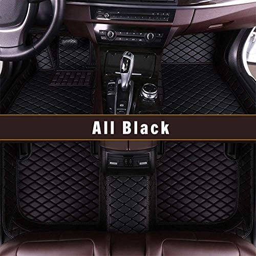 Longzhimei Fit for 2019 Tesla Model 3 Custom Car Floor Mats Full Covered Leather Front & Rear Waterproof Car Carpet FloorLiner Floor Mat Black