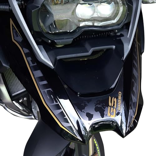 Autocollants 3D Bec de Moto en Résine Finition Premium Orange Noir