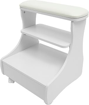 Foot Rest Pedicure Manicure Funiture with Wrawer,Footbath Stool with 4 Wheels and Removable Shelf,Reposa Pies Pedicura for Beauty Salons, Clinics, Hair Salons, and Home Spas