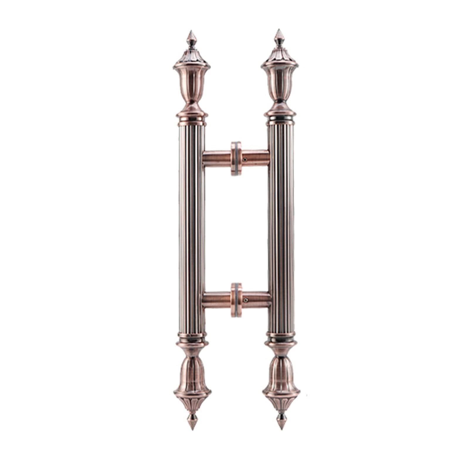 Poignée de porte rétro en inox bronze pour grande porte en bois ou verre