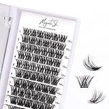 Cluster Lashes 72 Individual Lashes Clusters Eyelash Extensions False Eyelashes DIY Lash Extension Kit Reusable False Eyelashes Natural Look Mix 10-16mm C D-Curl-DM01