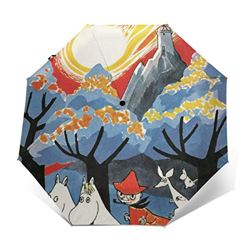 自動折り傘 ムーミン メンズ レディース 耐強風 人気新品 ワンタッチ 梅雨対策 晴雨兼用 日傘 超撥水 自動開閉 大きい 頑丈な ビッグサイズ ギフト 大きい 折り畳み傘 自動開閉