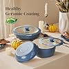 Redchef Ceramic Cookware Set, Removable Handle Pots and Pans Non-Stick, Rv Cookware Set, Non-Toxic Pots and Pans Set No PFAS, PTFE, PFOA, Detachable Pots and Pans, Dishwasher & Oven Safe(Blue) #4
