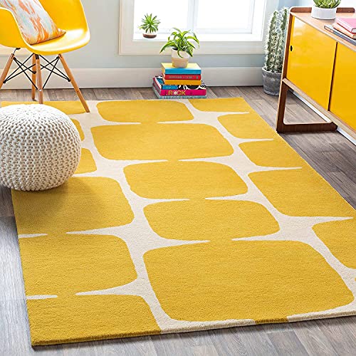 Image of Mordern Design Handmade Tufted Carpet Pure Woollen Export Quality Carpet for Living Room, Bedroom Hall [ Size 6 x 6 Square, Color Multi B3 ]