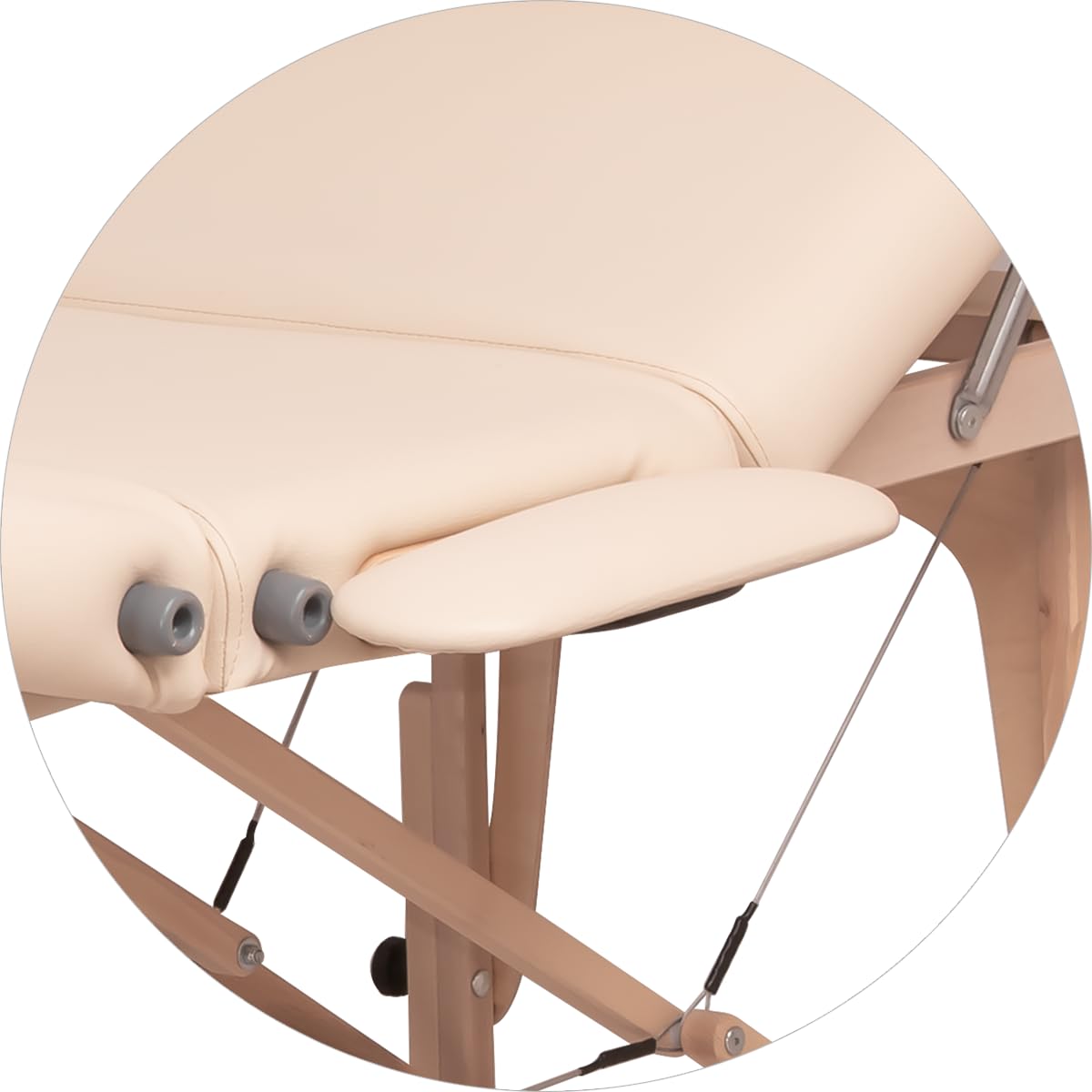 Kosmetikliege Cosmo - klappbar - stabil - mit Kosmetikablage - ergonomisches Kopfteil - vordere Armlehne - verstellbare Platten